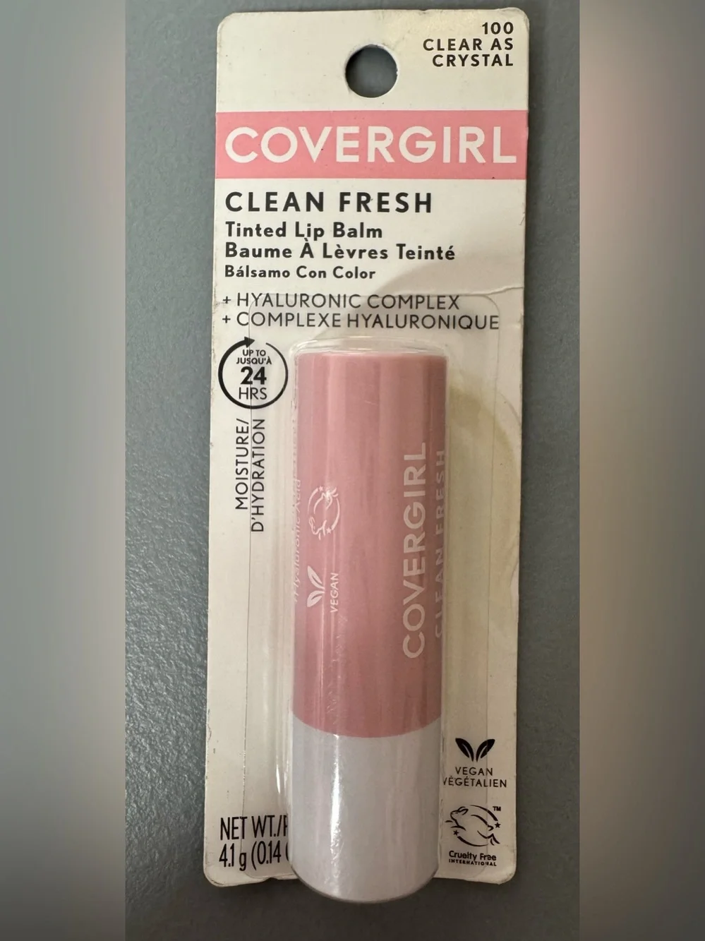 COVERGIRL Clean Fresh Tinted Lip Balm 100 clear as crystal 24hr wear